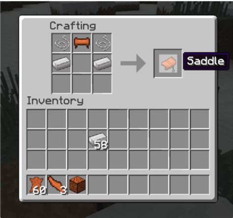 How To Make Saddle In Minecraft